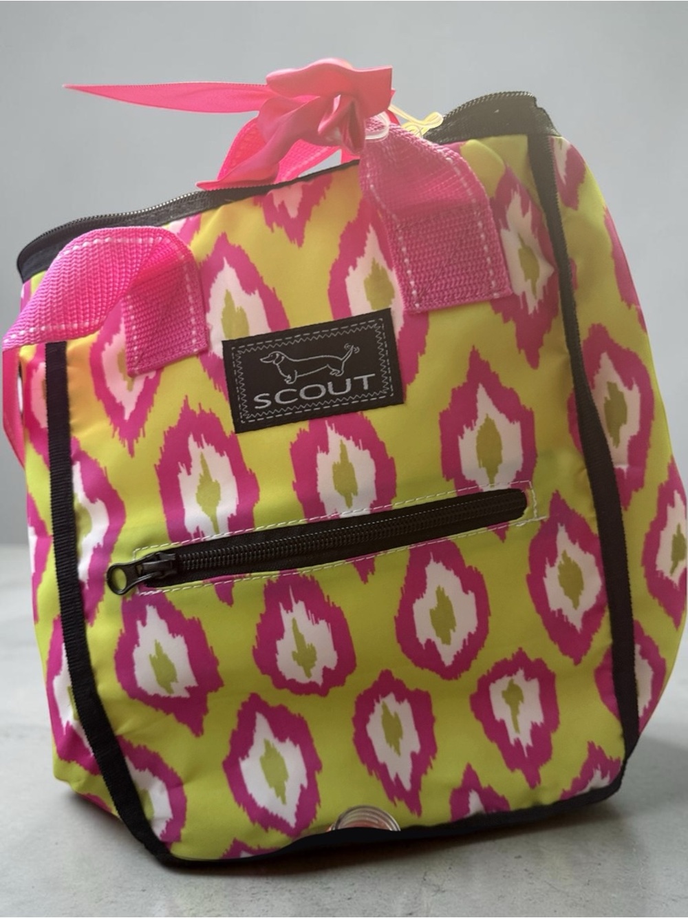 SCOUT Ikat Print Tote in Yellow and Pink